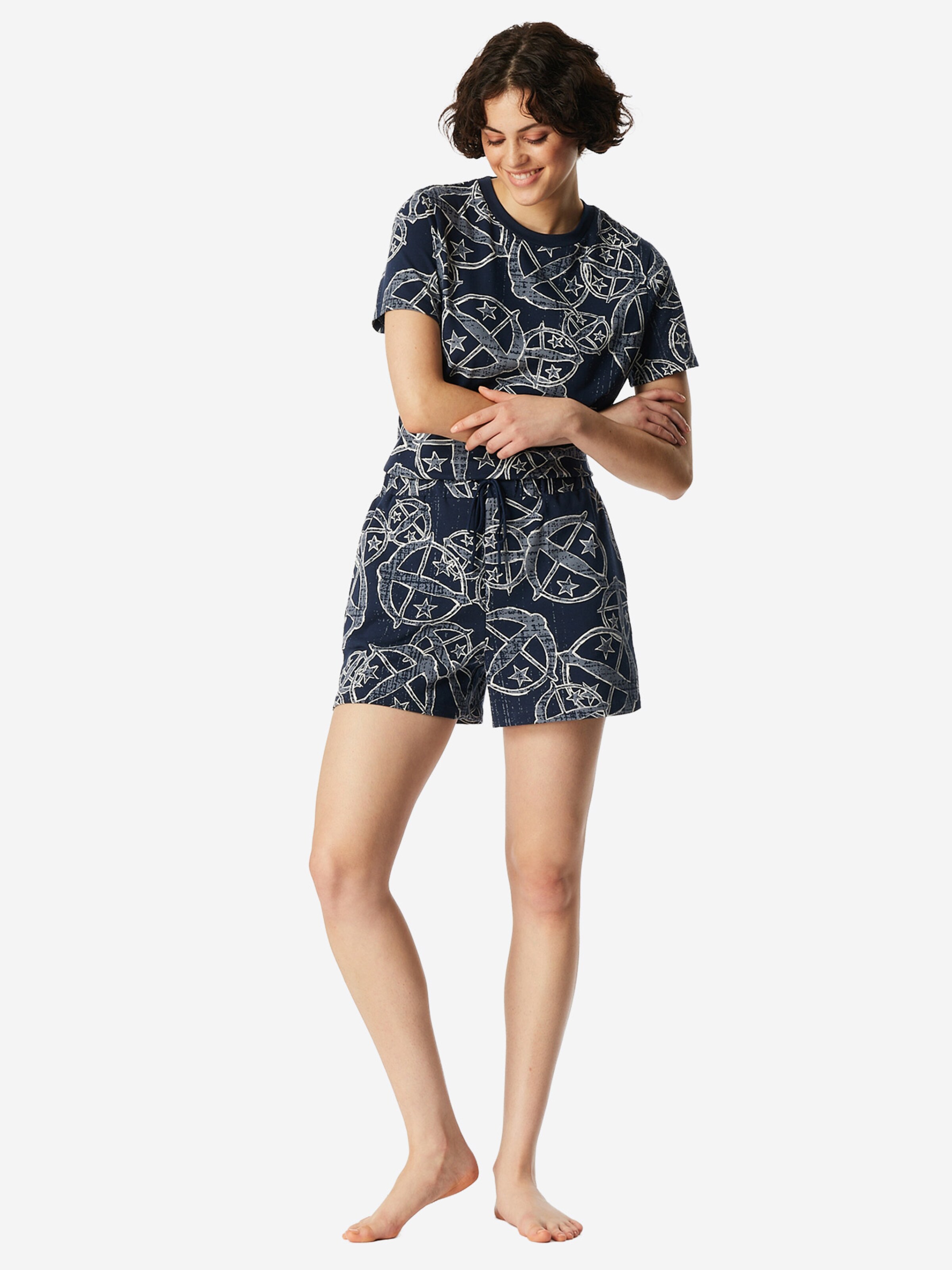 SCHIESSER Pyjamabroek ' SCHIESSER 150 YEARS ' in Blauw