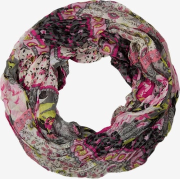 styleBREAKER Schlauchschal 'Loop mit Blumen Paisley Muster' in Grau: Vorderseite