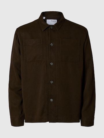 SELECTED Regular Fit Skjorte i brun