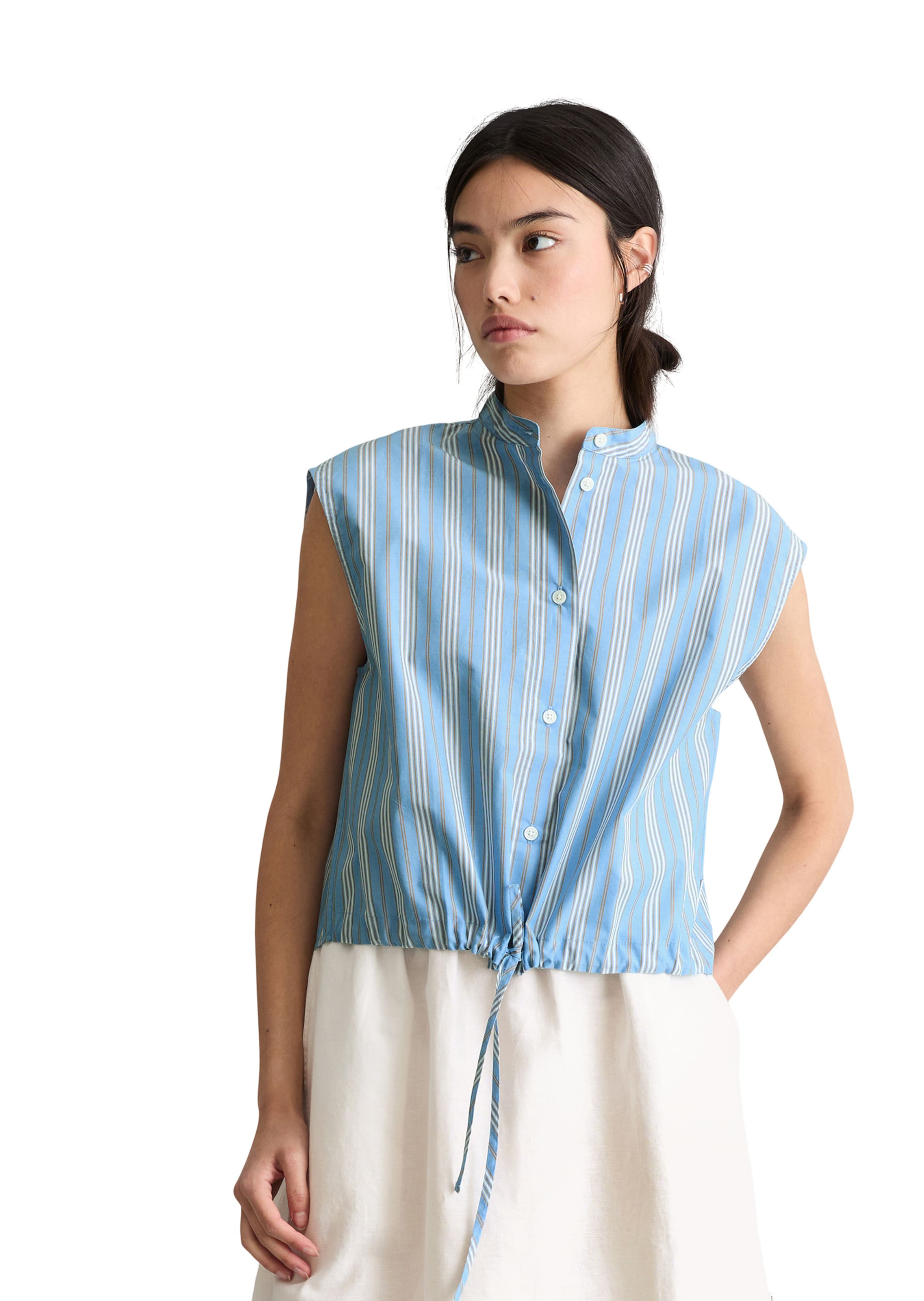 Marc O'Polo DENIM Bluse in Blau: Vorderseite