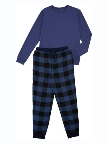 La V Pajamas long 'Basic 2' in Blue
