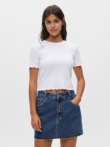 Pull&Bear Rok in Blauw: voorkant