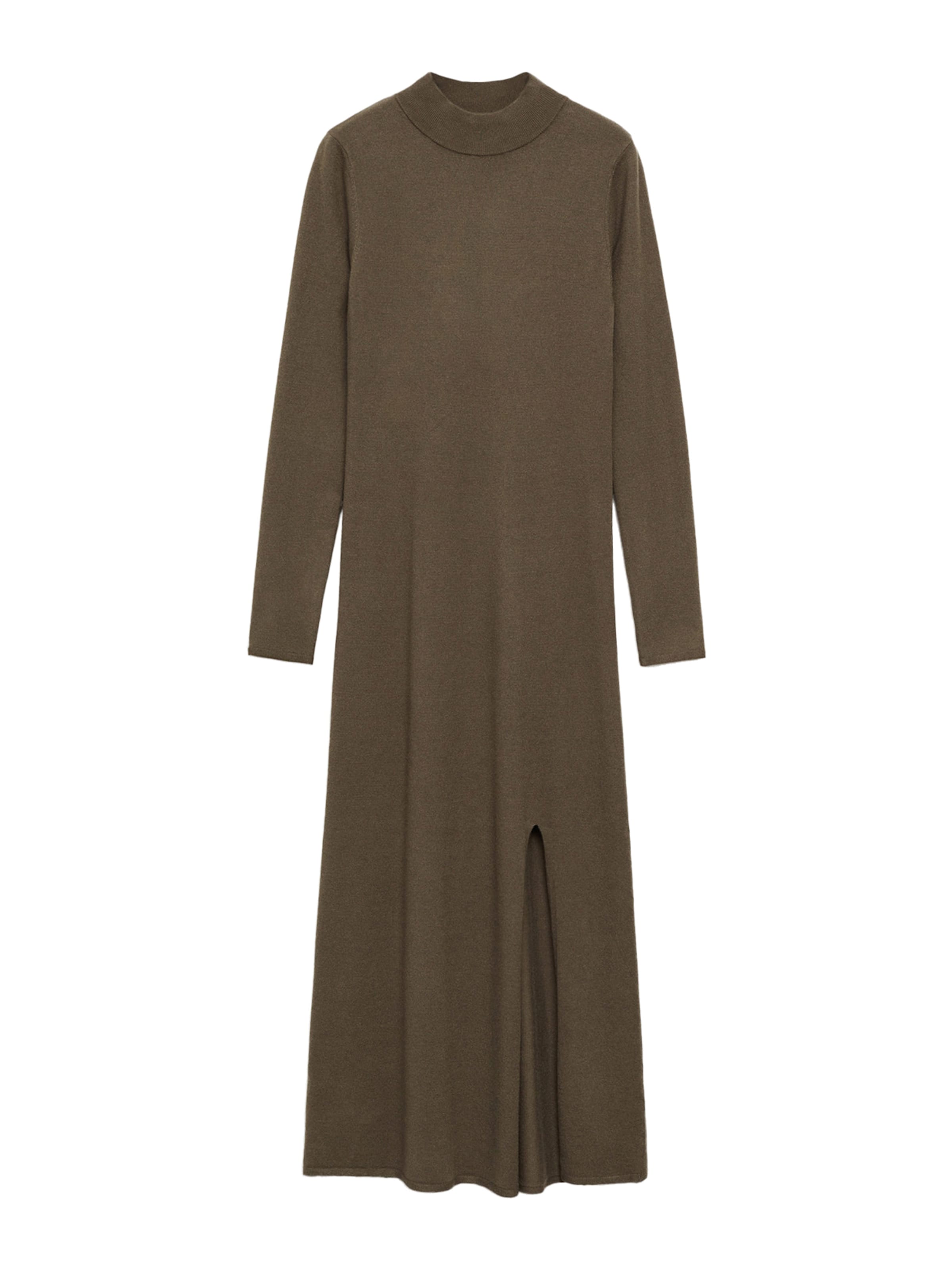 MANGO Úpletové šaty 'PERCEBES' – zelená: přední strana