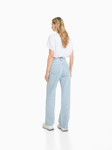 Bershka Wide Leg Jeans i blå