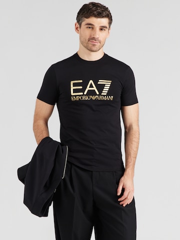 juoda EA7 Emporio Armani Marškinėliai: priekis