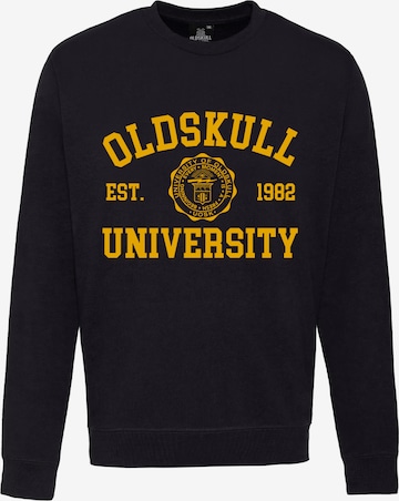 Oldskull Sweatshirt 'Retro University' in Schwarz: Vorderseite