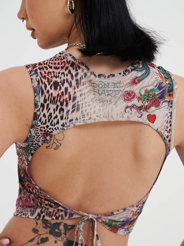 Ed Hardy Bluza 'Dragon Repeat' | bež barva