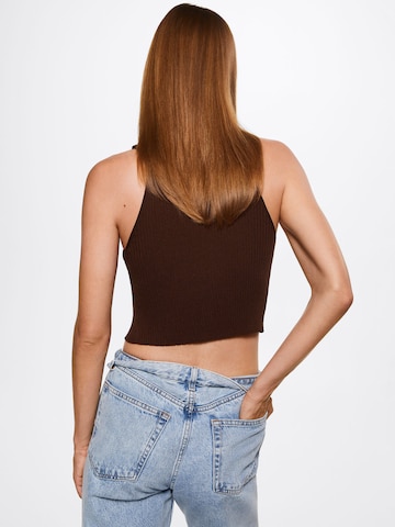 MANGO Knitted Top 'Matilda' in Brown