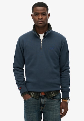 Sweat-shirt 'Essential' Superdry en bleu : devant