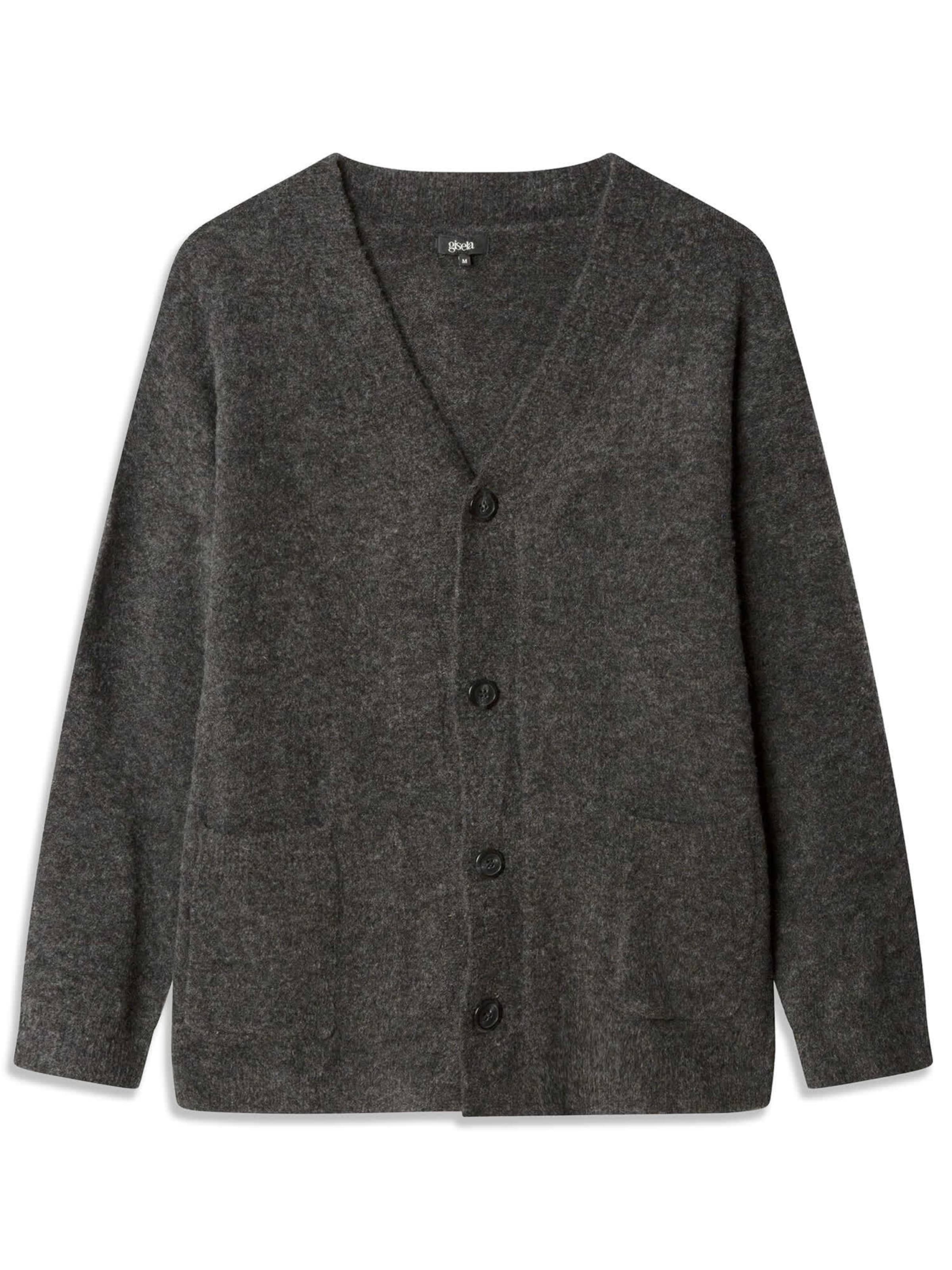 Gisela - Cárdigan en gris: frente