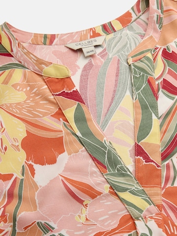 Cellbes of Sweden Ärmellose Tunika mit Taschen und einem Blumen-Muster in Orange