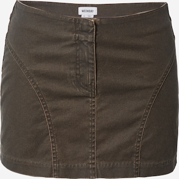 WEEKDAY Skirt 'Melt' in Brown: front