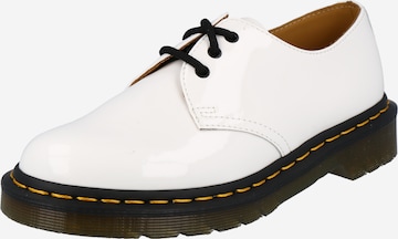 Pantofi cu șireturi de la Dr. Martens pe alb: față