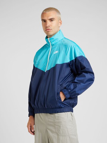 Nike Sportswear Kevad-sügisjope 'Windrunner', värv sinine: eest vaates