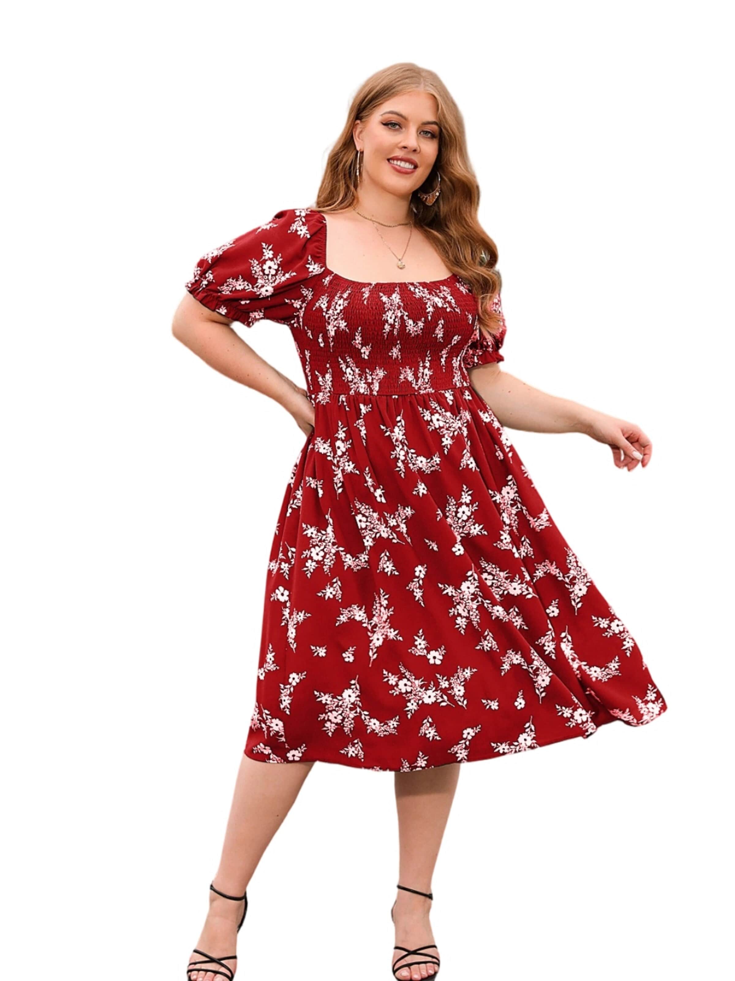 Yesfashion Sukienka w kolorze czerwony