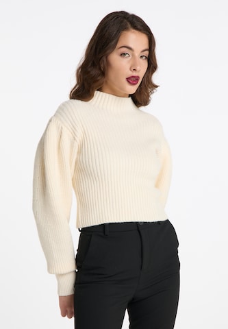 faina - Pullover em branco