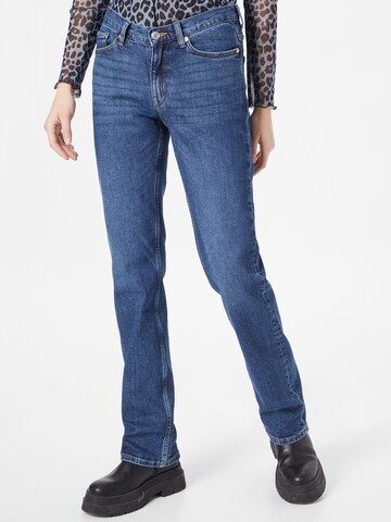 WEEKDAY Slimfit Jeans 'Twig Mid Straight' i blå: framsida