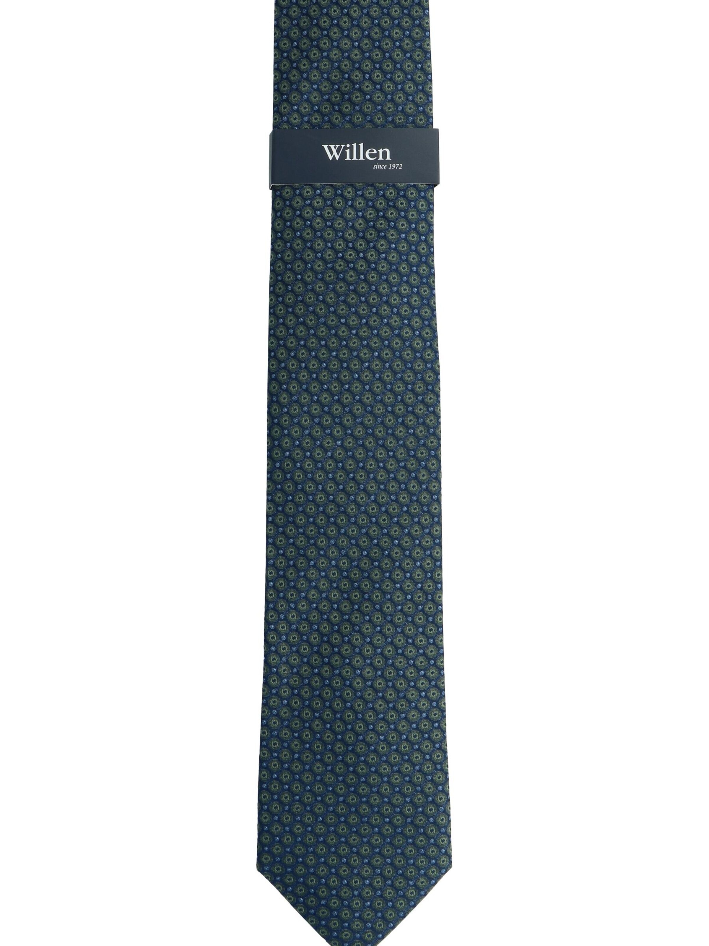 WILLEN Krawatte 'Kleinmuster Marine'‌‌‌‌‌‌‌‌‌ in One Size in hellgrün, Produktansicht