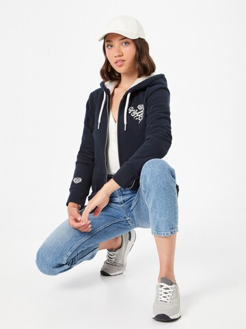 Superdry Zip-Up Hoodie 'Pride In Craft' in Blue