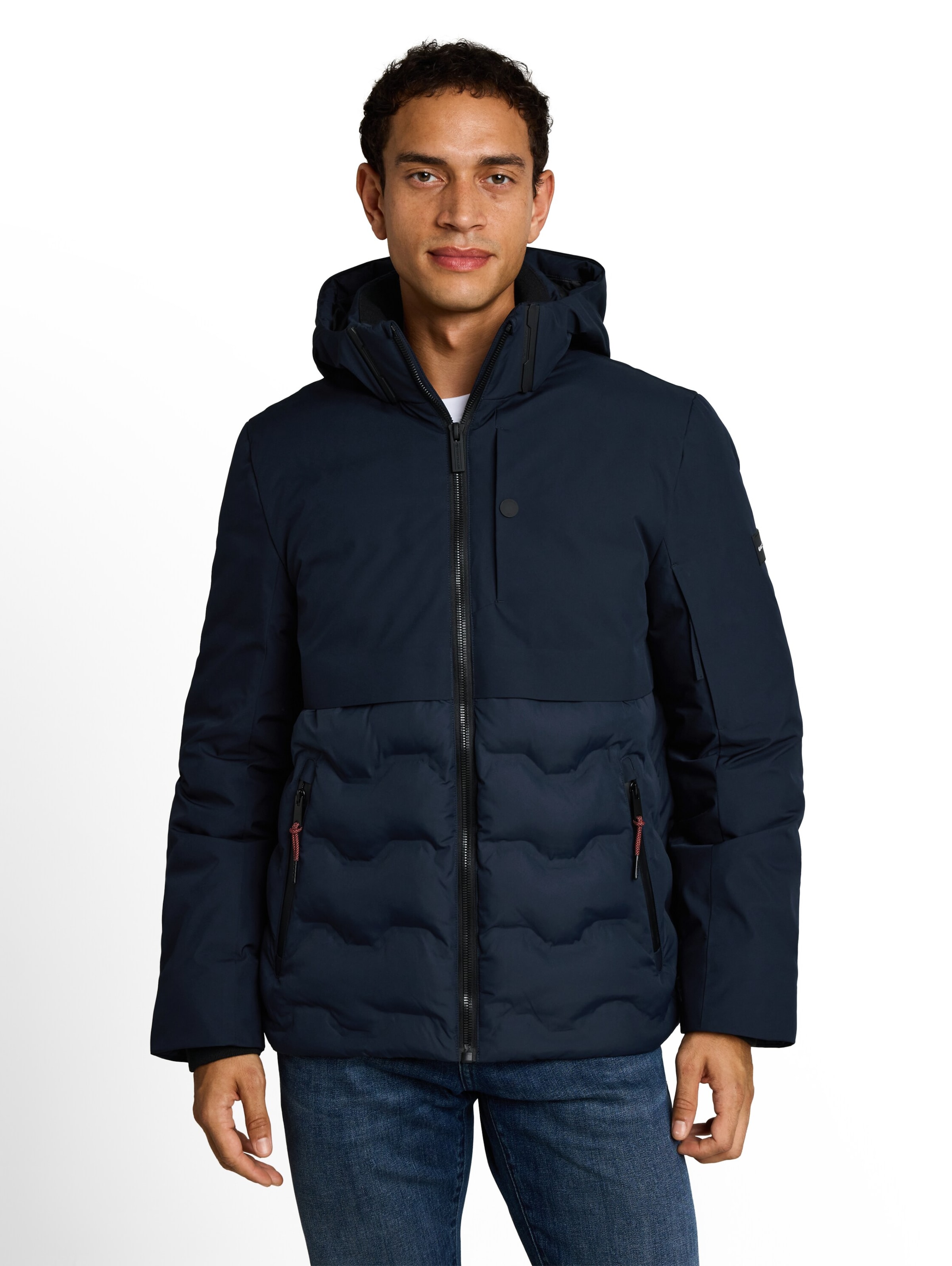 TOM TAILOR - Chaqueta de entretiempo en azul: frente
