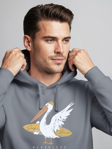 Neverless Sweatshirt 'Pelikan' in Grey