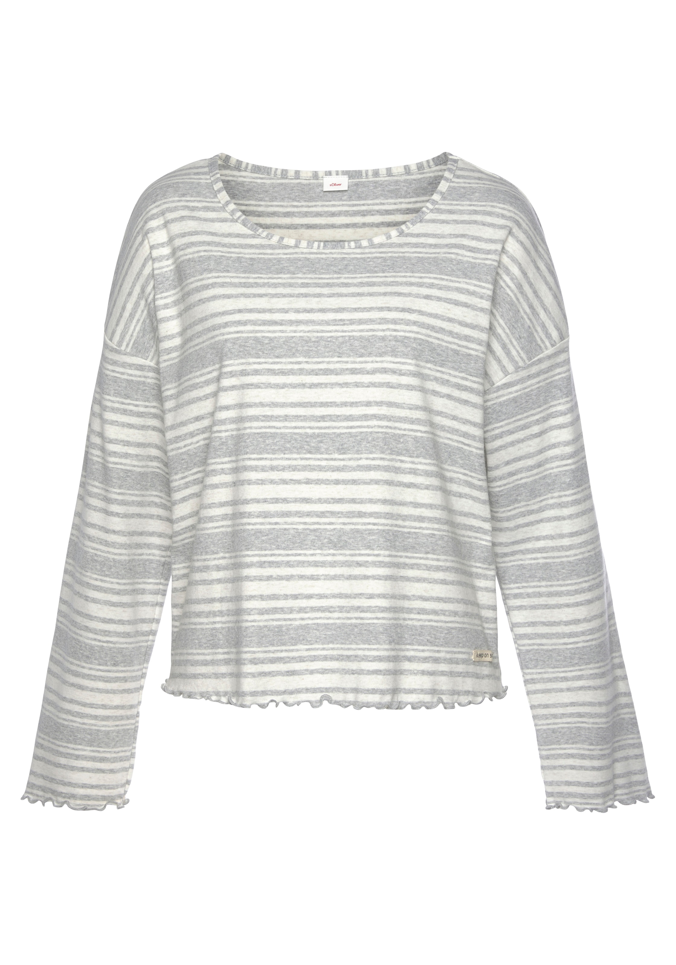 s.Oliver Μπλουζάκι σε γκρι: μπροστά