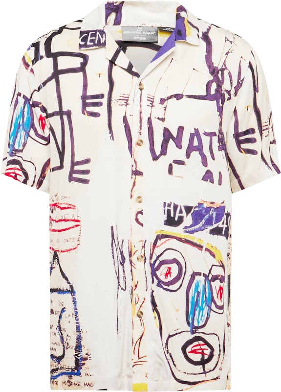 Cotton On Regular Fit Hemd 'Basquiat' in Creme