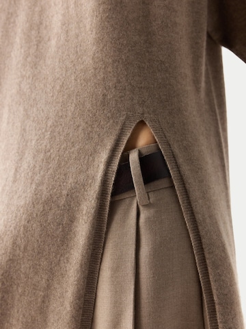 GOBI Cashmere - Vestido de punto 'Gobi Cashmere Side-Slit Maxi Dress' en gris