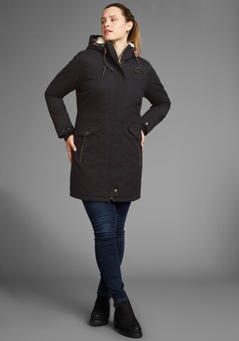 POLARINO Winterparka in Schwarz