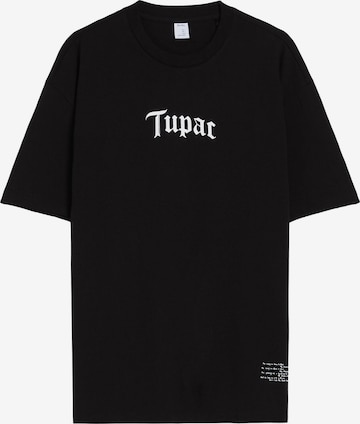 Tricou de la Bershka pe negru: față