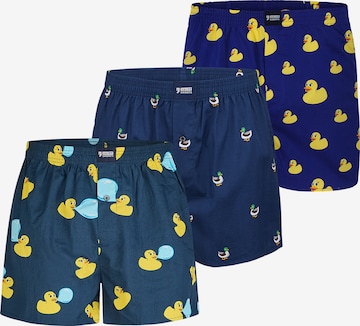 Boxers ' Motiv Mix ' Happy Shorts en bleu : devant