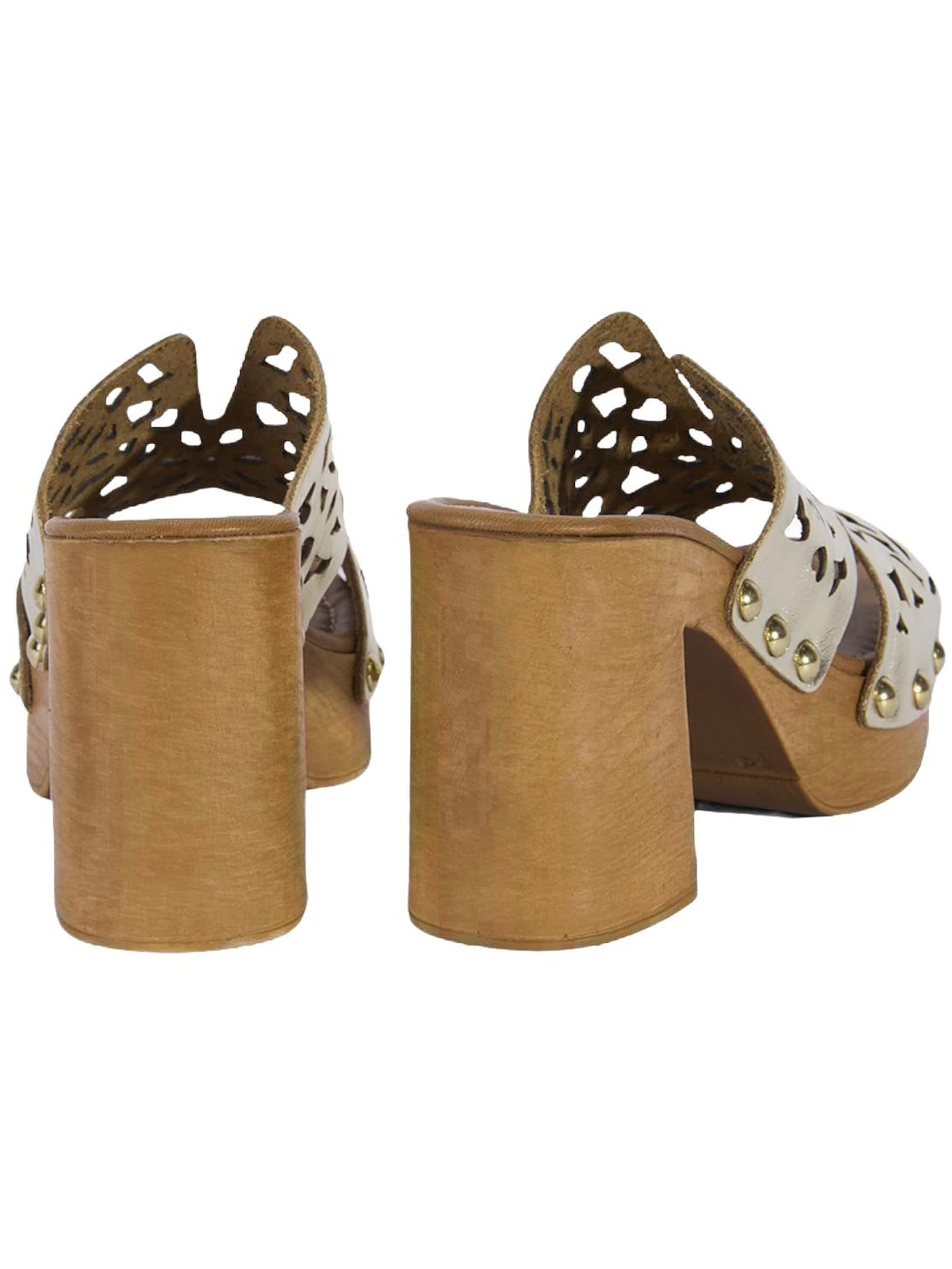 Desa - Zapatillas de casa 'DESA Damen-Plateausandalen aus perforiertem Leder' en Mezcla de colores