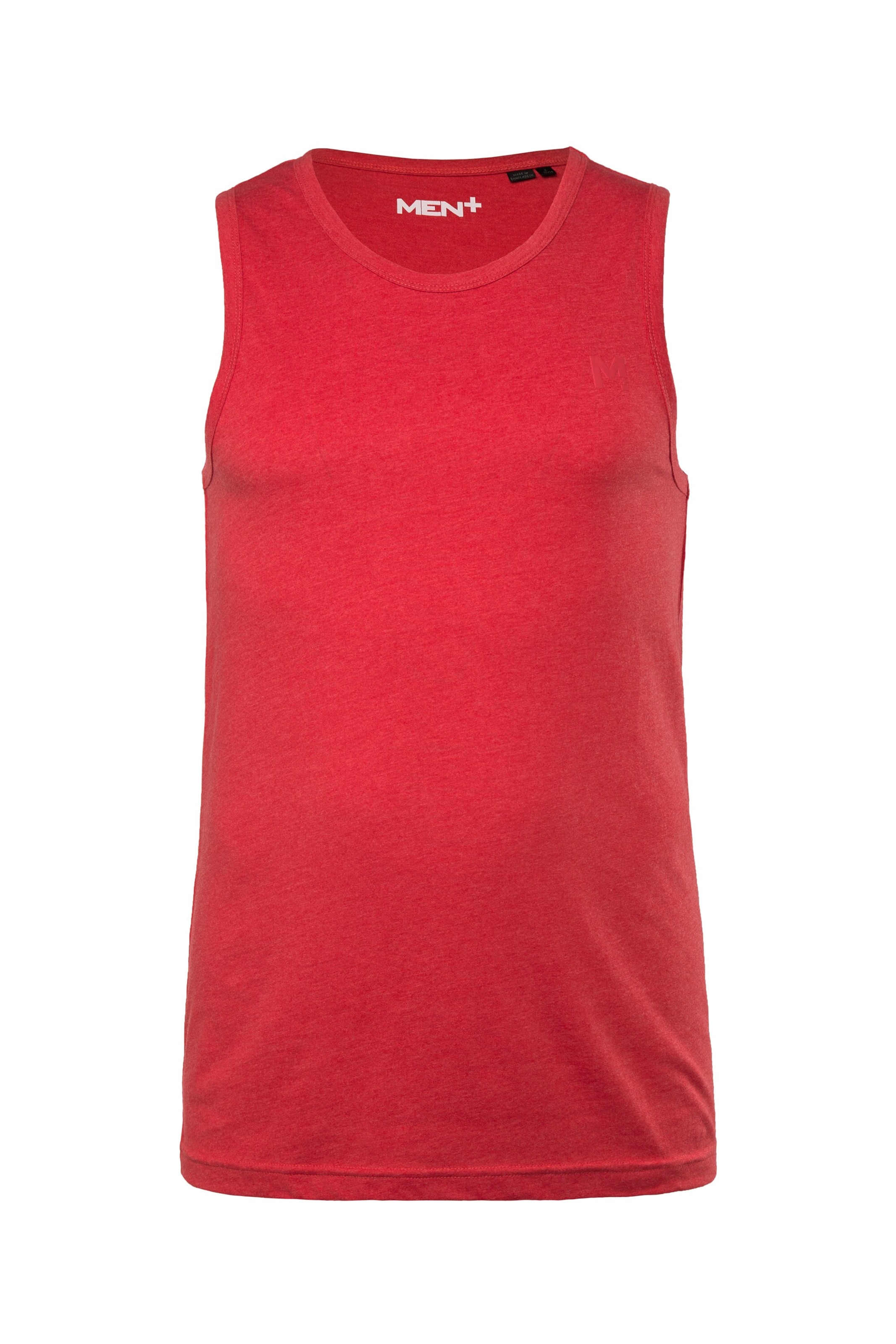 Men Plus Tank Top in Rot: Vorderseite