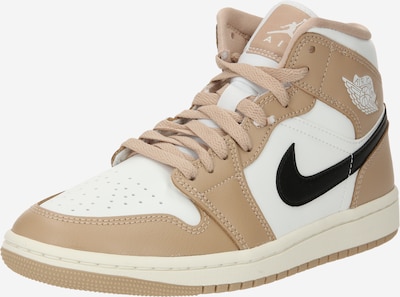 Jordan Korkeavartiset tennarit 'Air Jordan 1' värissä beige / musta / valkoinen, Tuotenäkymä