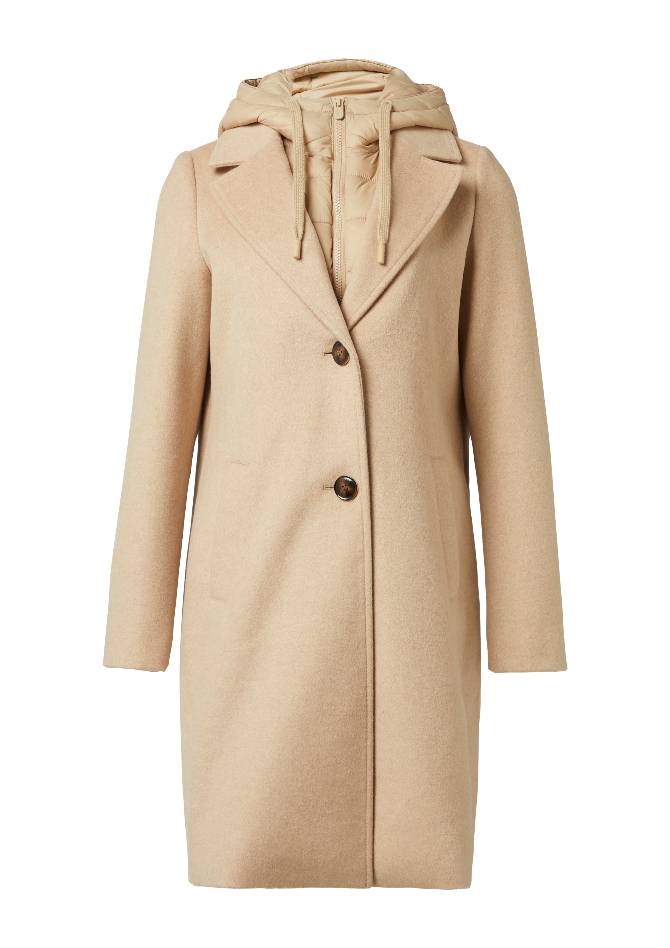 comma casual identity Tussenmantel in Beige: voorkant