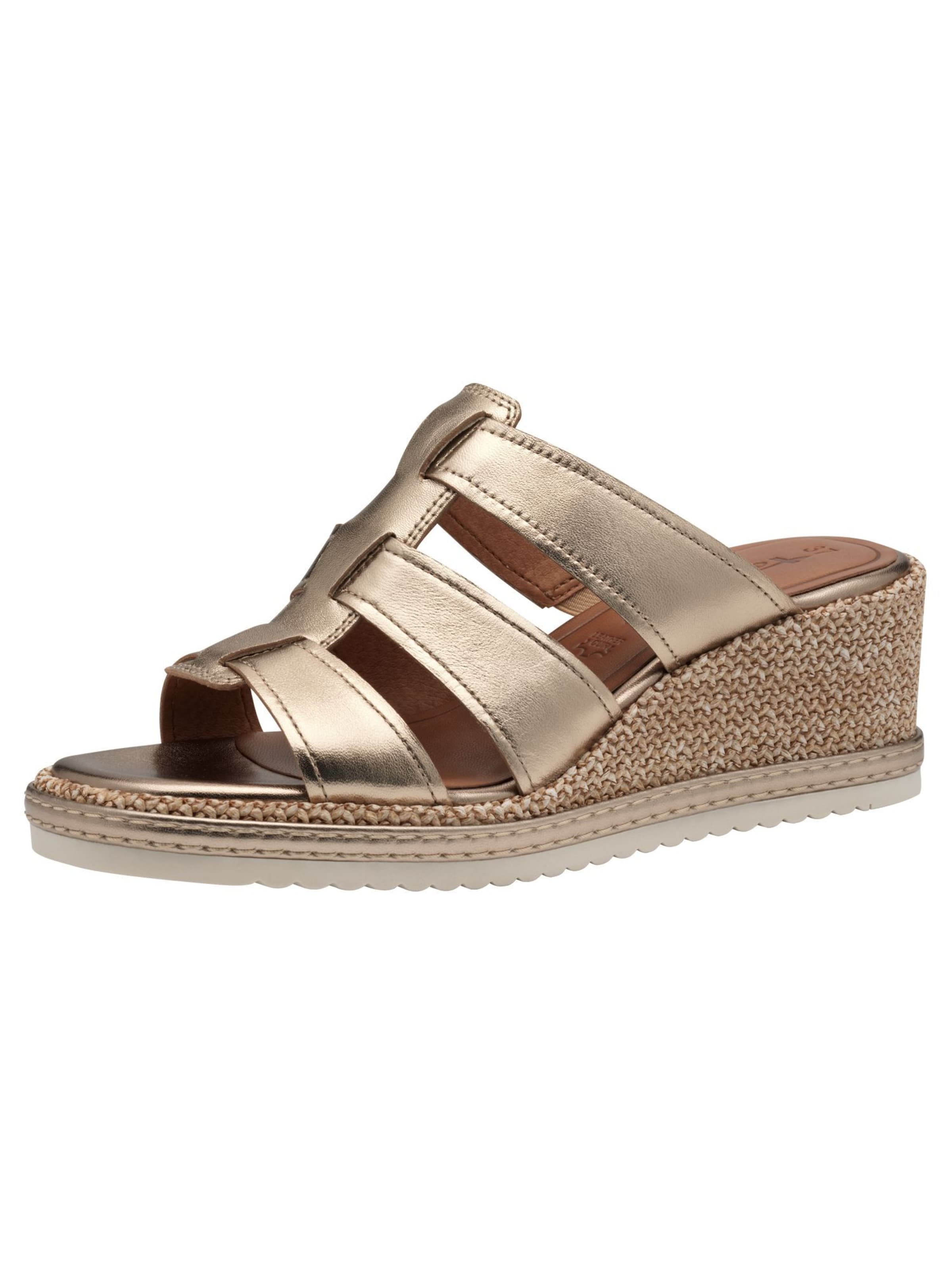 Tamaris Pantolette in Gold: Vorderseite