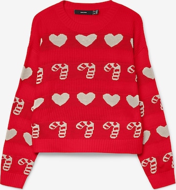 Pullover 'CANDYHEARTS' di VERO MODA in rosso: frontale