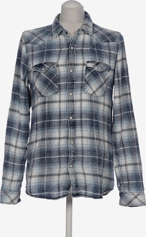 GARCIA Button Up Shirt in M in Blue: front