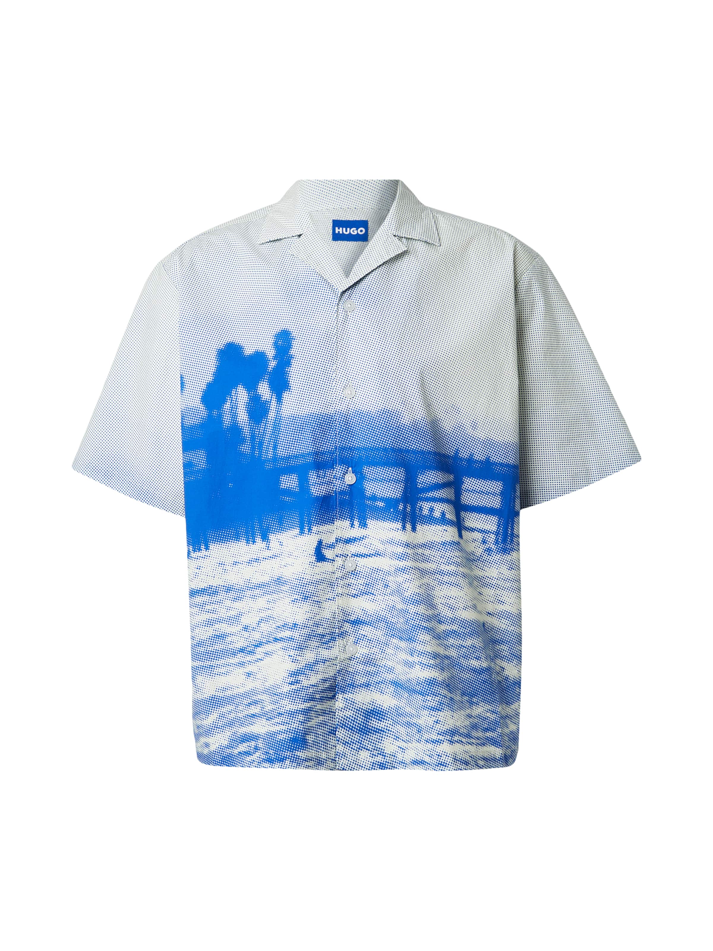 HUGO Regular fit Button Up Shirt 'Eligino' in Blue: front