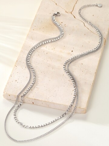 Hey Happiness Necklace 'Bold Layers' in Silver