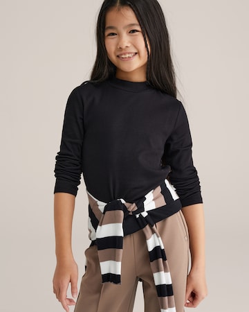 WE Fashion Majica | črna barva: sprednja stran