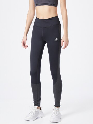 ODLO Skinny Workout Pants in Grey: front