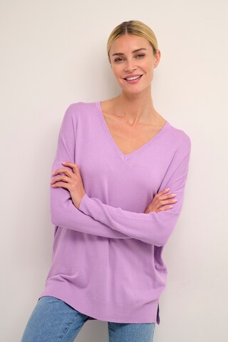 Kaffe Sweater in Purple: front