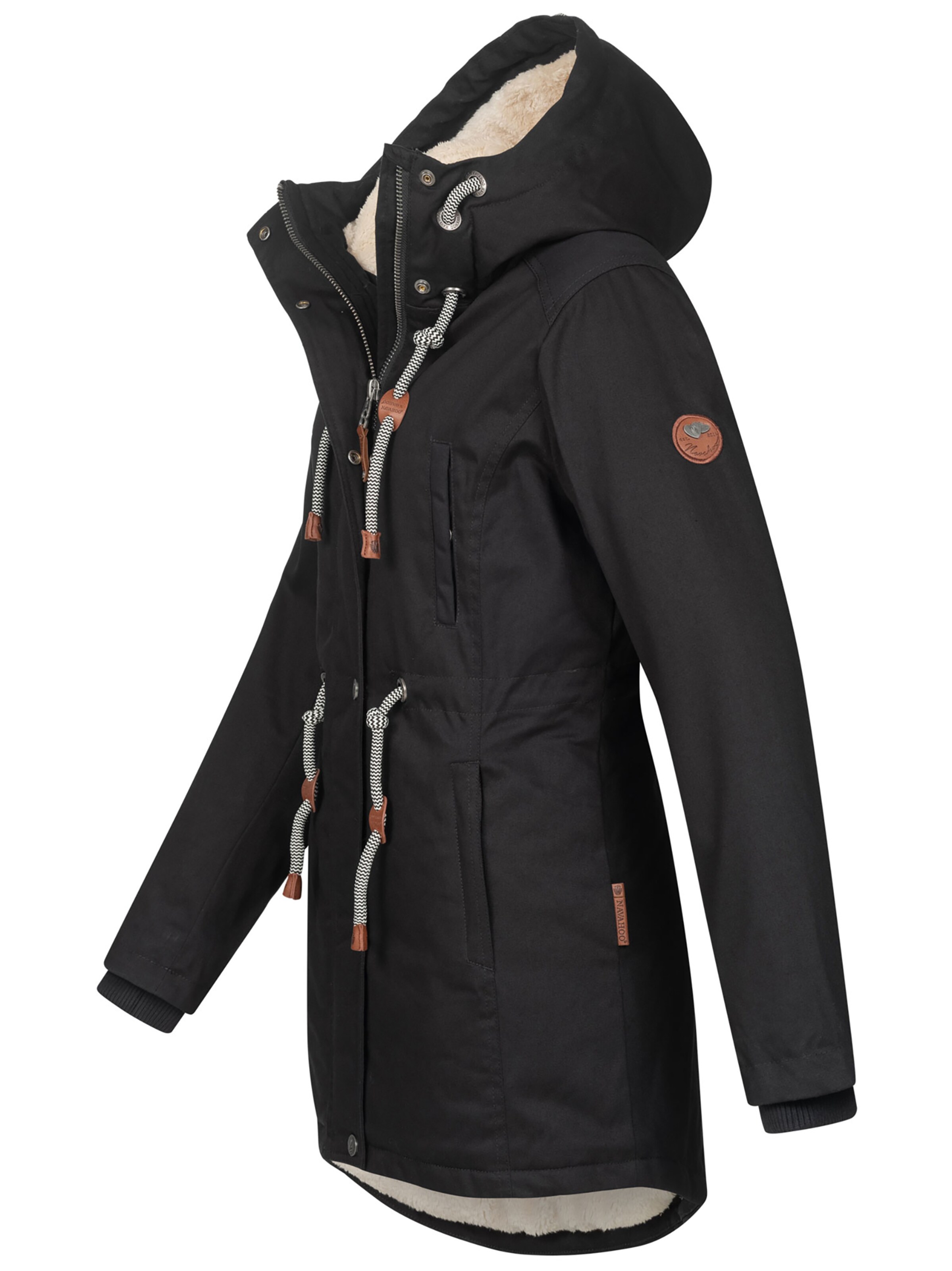 NAVAHOO Winterjacke 'Ireliaa' in Schwarz