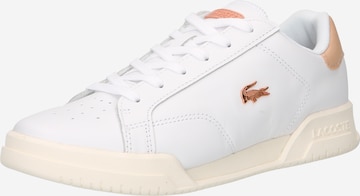 LACOSTE Platform trainers 'TWIN SERVE' in White: front