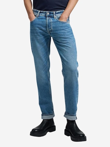 REPLAY Slimfit Jeans in Blauw: voorkant