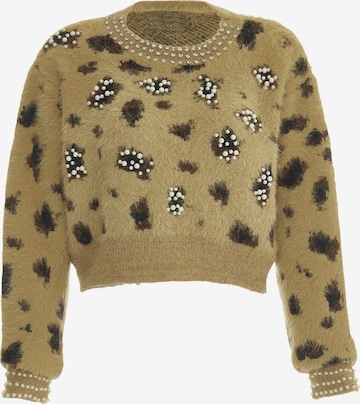 Pull-over faina en beige : devant