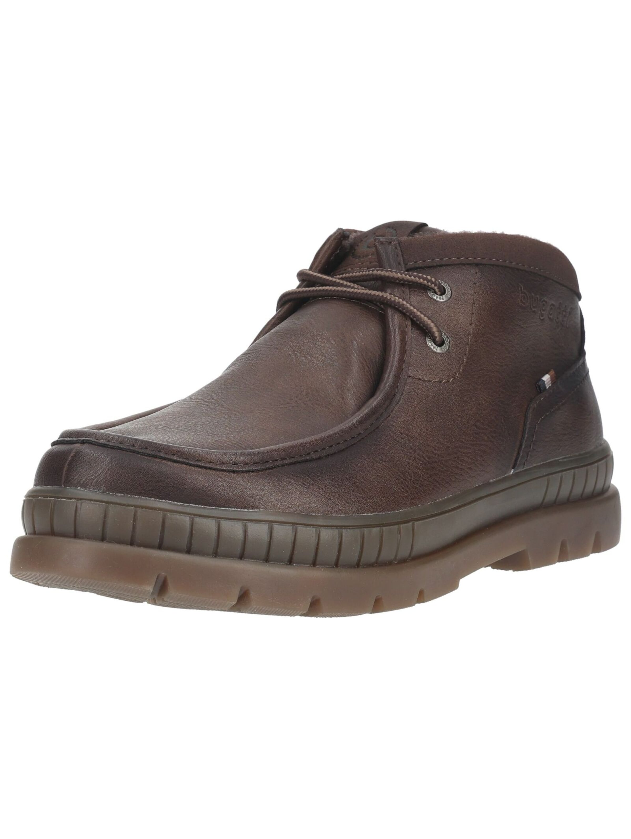 Bottes à lacets bugatti en marron : devant