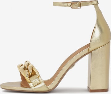 Kazar Strap Sandals in Gold: front