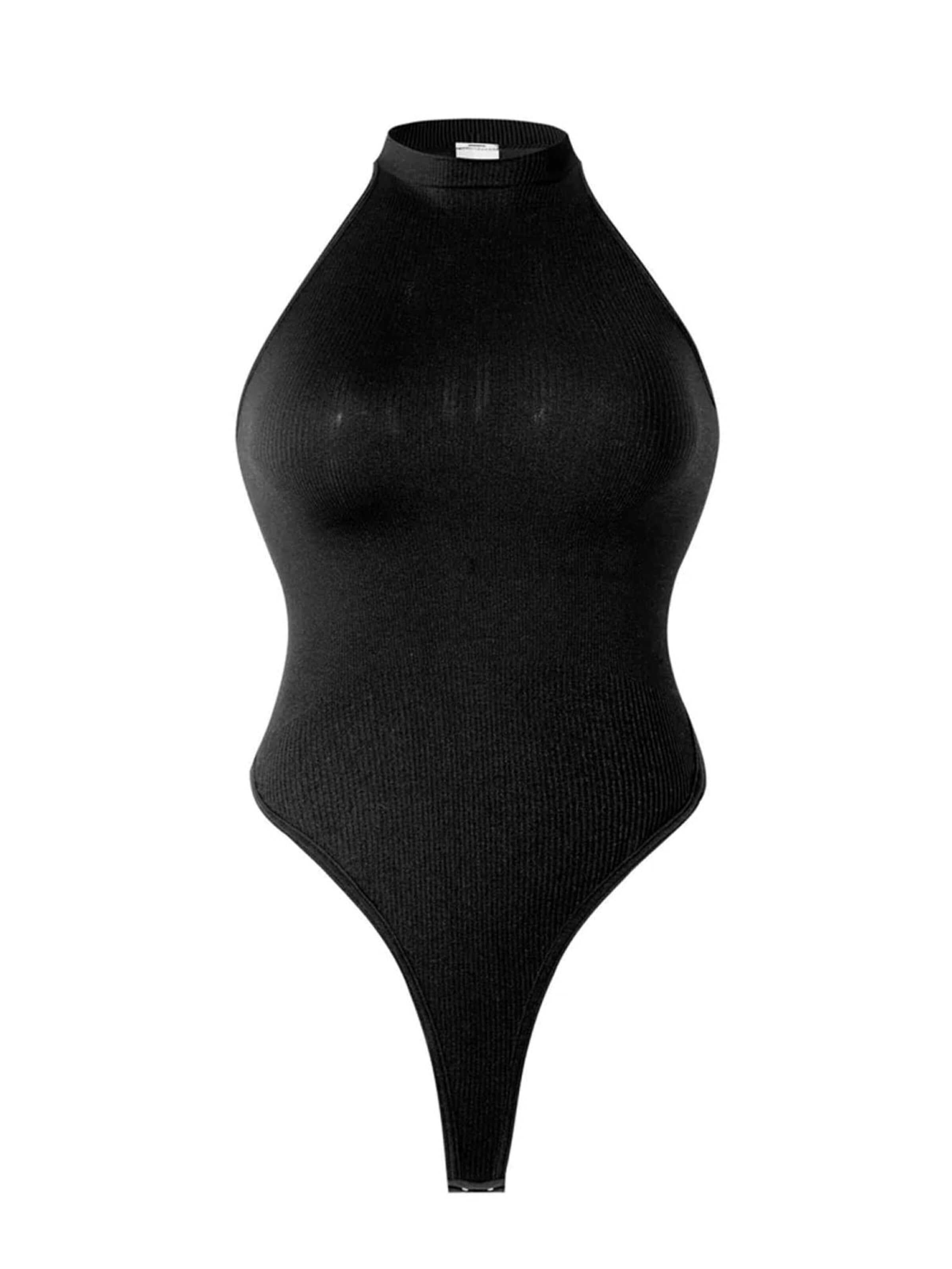 Shapetape Shaping Bodysuit 'Corrigerende body zonder mouwen met string' in Black: front